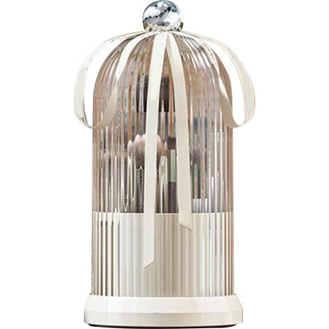 Porte-pinceaux de maquillage rotatif pour bureau, rangement stylo et crayon, décoration plastique pour cosmétiques (1/5)