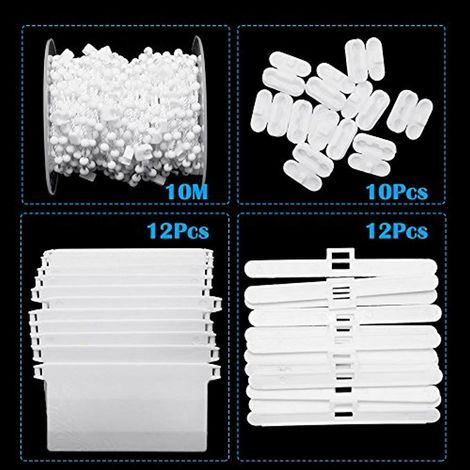 89mm bottom bead, 10-meter base plate, 12 hanging panels, 12 beaded buckles, 10 vertical Venetian blind accessories, curtain accessories (1/5)