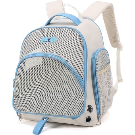 Sac à dos pour chat, sac de transport respirant Oxford multi‑ouvertures, léger 0,9 kg, grande capacité 43×34×28 cm, plusieurs coloris (1/4)
