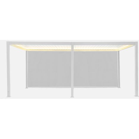 Pergola bioclimatica 3x6m elettrica in alluminio con LED + 2 tende 3m (1/5)