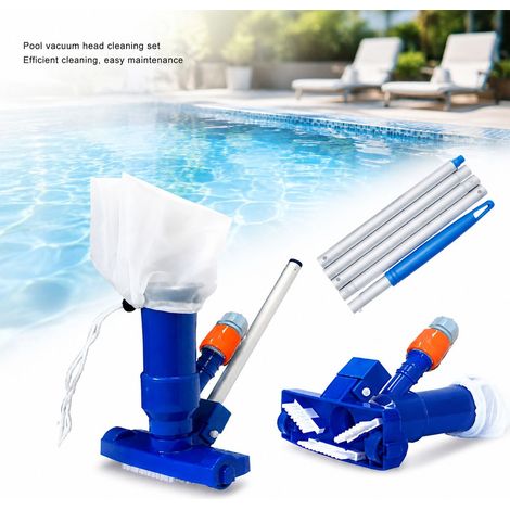 Kit aspiratore per piscina - Testina di aspirazione in plastica PP rinforzata, strumento di pulizia efficace per detriti e fondo (1/5)