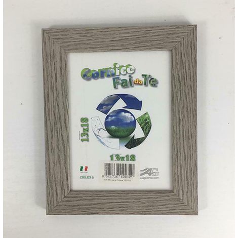 Cornice porta foto in legno vetro in crilex 30X40 cm grigio scuro (1/2)