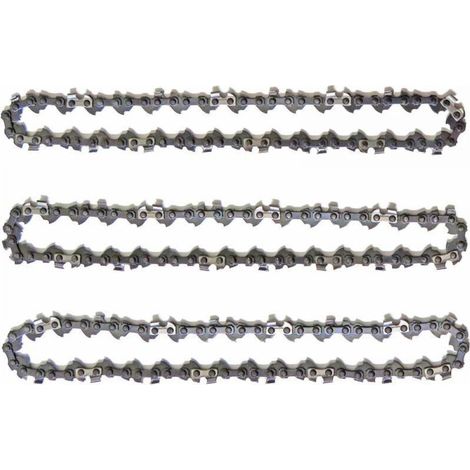 Lot de 3 Chaînes d\'Élagueuse sur Perche pour Guide-Chaîne de 10" (25 cm), 40 Maillons d\'Entraînement, Faible Rebond, Compatibles avec Black & Decker, Ryobi, Ferrex, Primaster et autres TRIMEC (1/4)