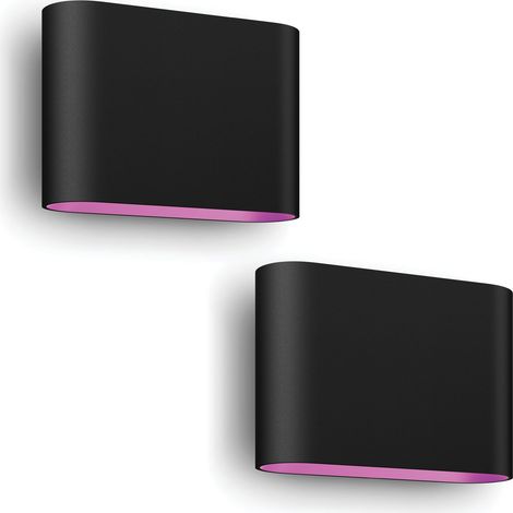 Philips Hue Dymera Aplique de pared exterior Up & Down (Negro) - 2 unidades Luz blanca y de color - White and Color Ambiance (1/5)