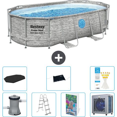 Bestway Bestway Power Steel Ovale - 427x250x100 cm - 8-pièces S524 (1/4)