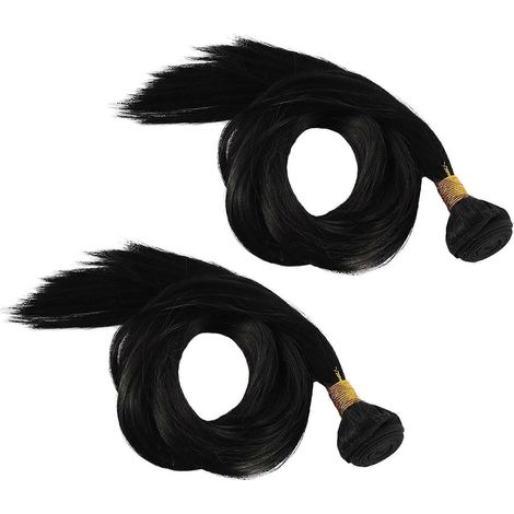 2 Stück 30-Zoll-Perücken aus glattem, unbehandeltem brasilianischem Remy-Haar mit Kordelzug, geflochten, als Haarverlängerung. (1/5)