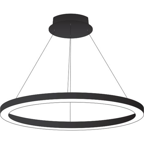 Lámpara de techo colgante LineX Circle LED 60W 90d negro (1/2)