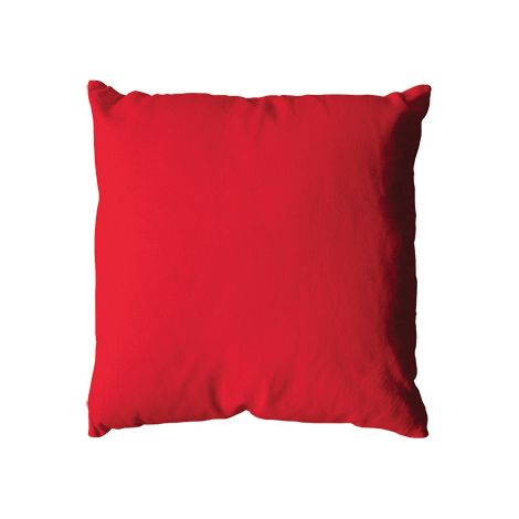 Coussin uni en polyester déhoussable Rouge 40x40 cm