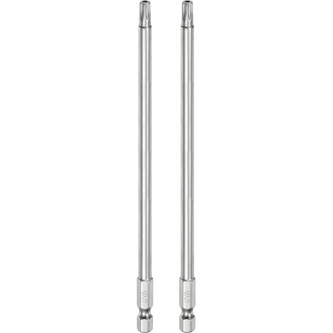2Pcs Embouts de Sécurité T27 Torx 1/4" Tige Hexagonale 6" Longs (1/5)