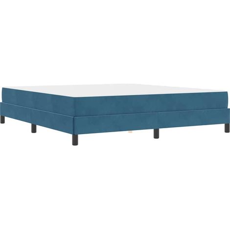 Lit double,Lit adulte,Lit boxspring avec matelas Bleu foncé 180 x 200 cm Velours CFW430403 (1/5)