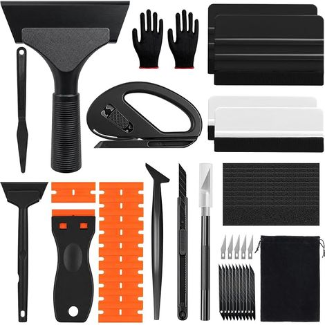 50 Pieces Window Film Covering Kit with Felt Squeegee (1/5)
