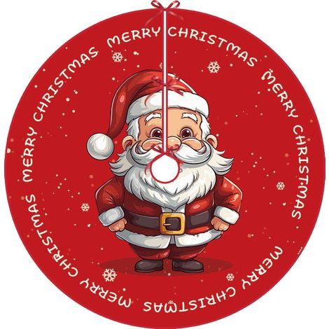 Nappe de Noël, jupe de sapin de Noël, décorations de Noël 90 cm, Père Noël (1/5)