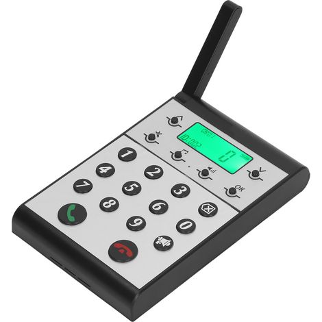 Interphone sans fil 1000m appel clair mise en réseau intelligente système mains libres poste noir (1/5)
