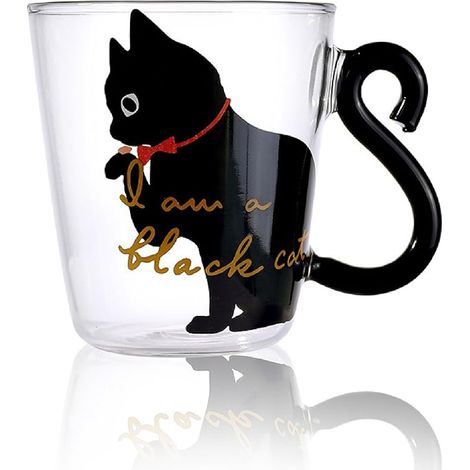 Tasse De Chat Verres à Double Paroi Pour Tasse à Café Tasse à Thé Noir Tasses En Verre (1/5)