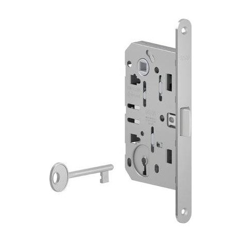 Serratura patent b.tondo cromo opaco mediana agb i.mm 90 f.mm 18 e.mm 50 Agb