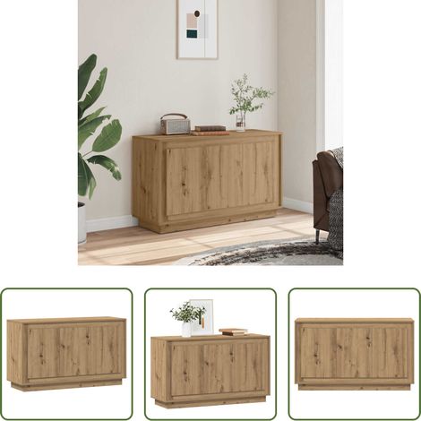 Holzschrank - Sideboard Artisan-Eiche 102 x 35 x 55 cm Holzwerkstoff (1/5)
