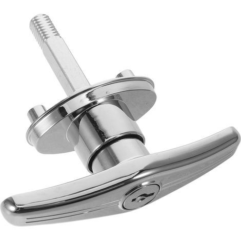 Poignée T Verrouillable pour Couvercle de Benne de Camion Kit de Serrure Robuste Alliage avec Clé pour Camping et Protection Extérieure (1/5)