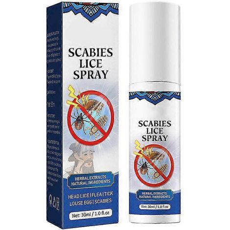 Spray anti-poux et anti-gale, anti-démangeaisons, antibactérien, élimine les acariens, soin capillaire (1/5)