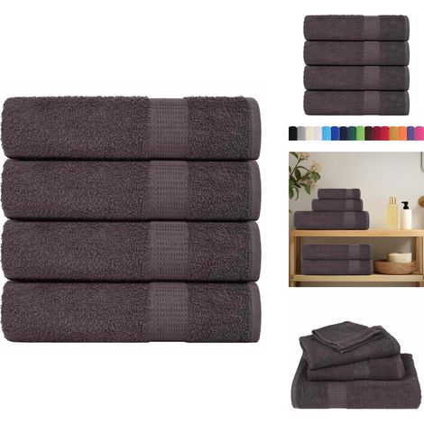 Badetücher 4 Stk. Anthrazit 100x150 cm 360 g/m² 100% Baumwolle - Badetuch - Badetücher - Duschtuch - Handtuch (1/5)