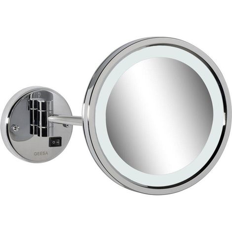 Miroir Geesa Miroir grossissant LED éclairage 1 bras 3x agrandissant ø 215 mm Chrome (1/2)