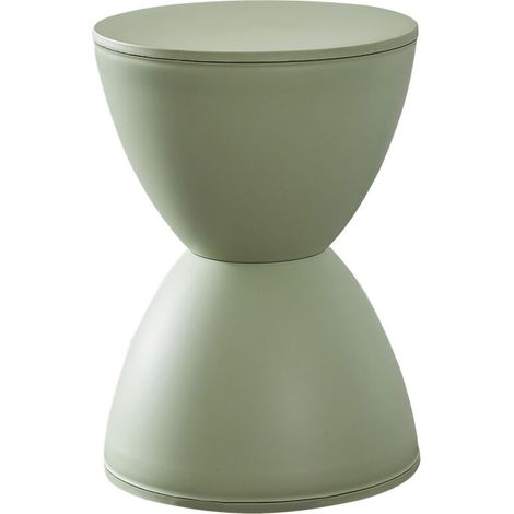 Tabouret rond en plastique épaissir coin rond fort portant petit tabouret moderne pour la maison verte (1/4)