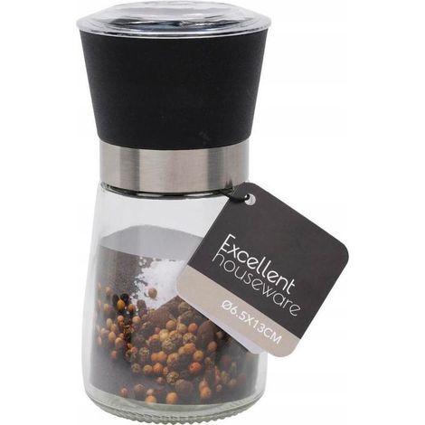 EXCELLENT molinillo pimienta cristal , Molinillo de pimienta cristal, un accesorio de cocina elegante y funcional diseñado para moler sal, pimienta y otras especias frescas directa