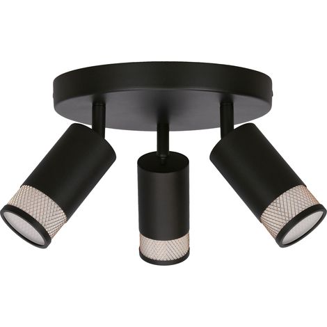 FLIN 1 GU10 PLAFOND NOIR ET OR CANDELLUX 98-27696 (1/2)