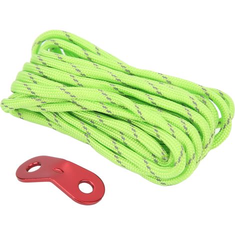 Corde de Tente Réfléchissante 4mm, Sangle de Sécurité Fluorescente pour Randonnée et Camping (1/5)