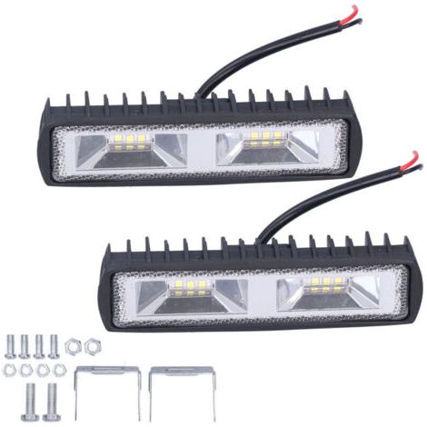Paire de Barres Lumineuses de Travail 12led 36W 12-24V, Projecteurs pour Moto, Camion, Bateau, Tracteur, Remorque Tout-terrain. (1/4)