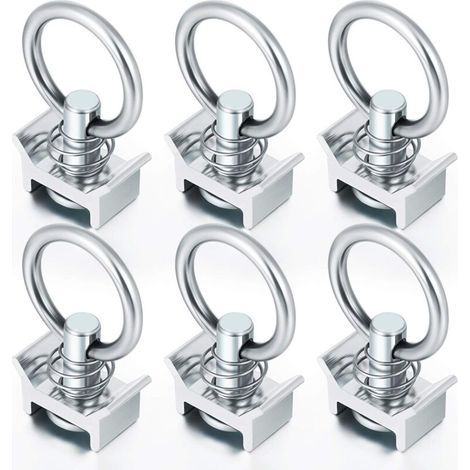Satz mit 6 einfachen Bolzen mit Ring, Befestigungsbolzen für die Luftfahrt zur Befestigung an Befestigungsschienen, Ankerbolzenring