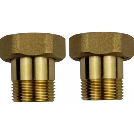 Messing Verschraubungssatz 1 1/4" IG x 1" AG 2 Stück inkl. (1/3)