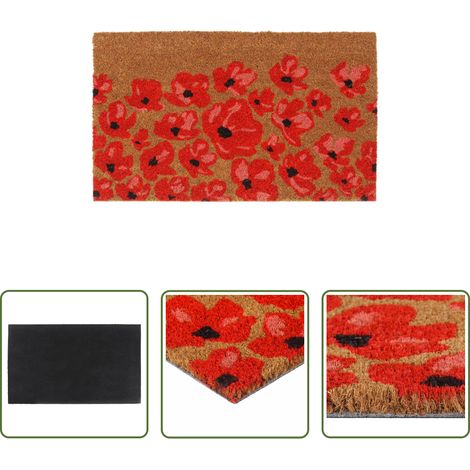vidaXL Tapis en fibre de coco -  Tapis de porte naturel 45x75 cm fibre de coco touffeté (1/5)