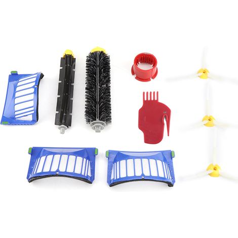 Juego de cepillos de repuesto para aspiradoras robot Roomba serie 600 – 610/620/625/630/650 – ABS, 3 piezas (1/5)