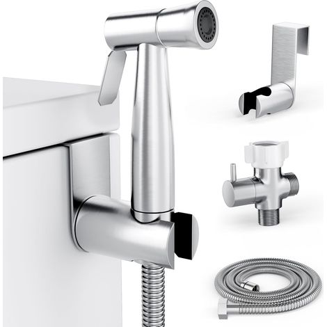 Valve triangle bidet 1 entrée 2 sorties robinet haute pression pistolet salle de bain (1/3)