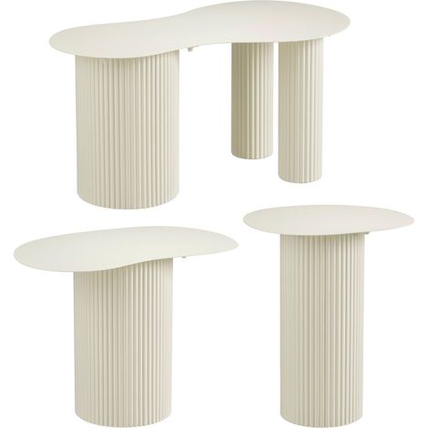 Mica Decorations Table d'appoint Blanc cassé H40xl43xL80cm (1/5)