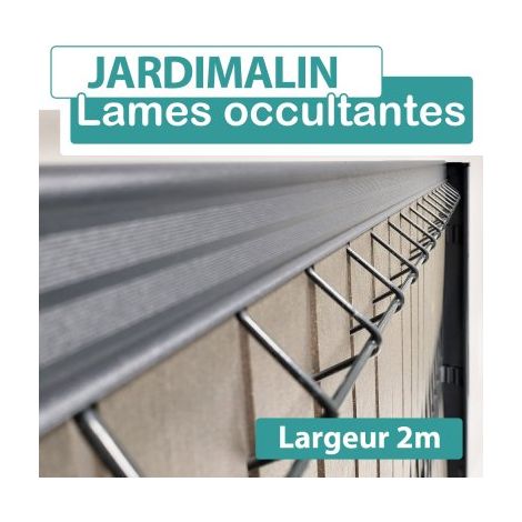 Lames Occultation Composite Gris Clair - 2M - JARDIMALIN - 1,73 mètre (1/4)