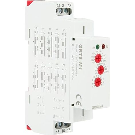 Relè temporizzato AC 220V, relè temporizzato AC multifunzionale GRT8-M1, orologio modulare, montaggio su guida DIN 35 mm (1/5)