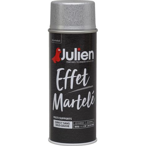 Peinture aérosol Effet Martelé multi-supports - Gris Alu - 400 ml - Julien