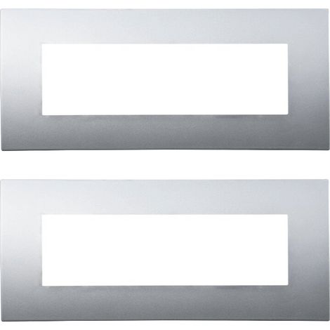 gloca Placche Plastica Compatibili Arké (2 Pezzi Silver, 7 Posti) (1/4)