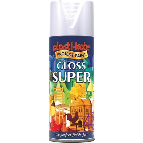 PlastiKote 440.0011109.076 Gloss Super Spray White 400ml PKT1109 (1/3)
