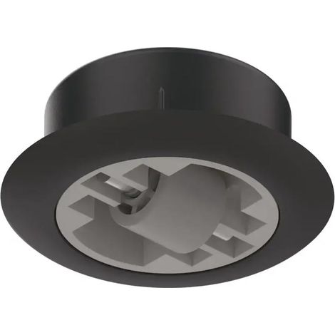 Roue de meuble encastrable Mod.Harley noir pivotant (1/3)
