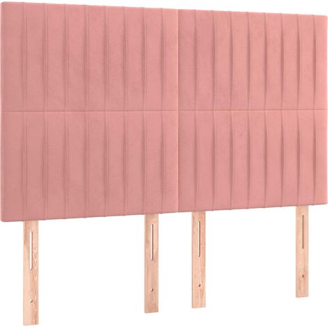 Maison Exclusive - Cabecero de cama rosa 144x5x118/128 cm Terciop (1/5)
