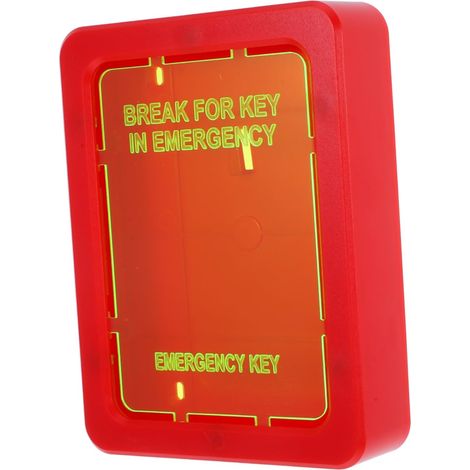 Boîte à Clés Murale Rouge en Plastique, Rangement de Secours pour L’Extérieur Logements Locatifs, Utilisable en Situations d’Urgence (1/5)