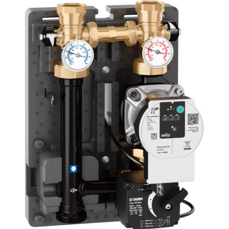 Gruppo di regolazione motorizzato (24V) per impianti di riscaldamento e condizionamento, DN 32. Caleffi 167664HE4  Nero