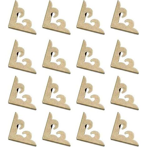 24 Pcs Métal Livre Coin Protecteur Vintage Album Photo Coins Décorations Décoratifs Triangle Boîte Laiton Antique Protecteur Sert à Protéger Livres Albums Photos Menus Blocs-Notes et Chemises (1/4)