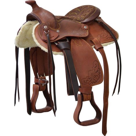 8", Marron: Selle Western Pony