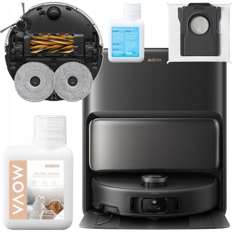 Aspirateur robot Dreame Mova V50 Ultra Noir, 24 000 Pa (TurboForce7), DuoSolution et mop chauffant, navigation FlexiRise e (1/3)