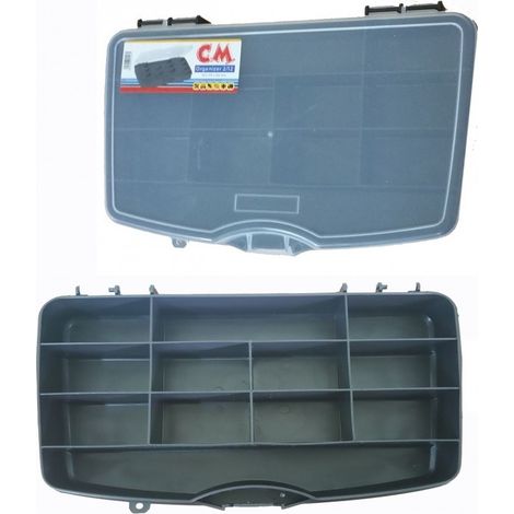 Trade Shop - ORGANIZER 4 X 15,5 X 26,5CM WERKZEUGKASTEN FÜR KLEINTEILE KLEINTEILE 12 FÄCHER -