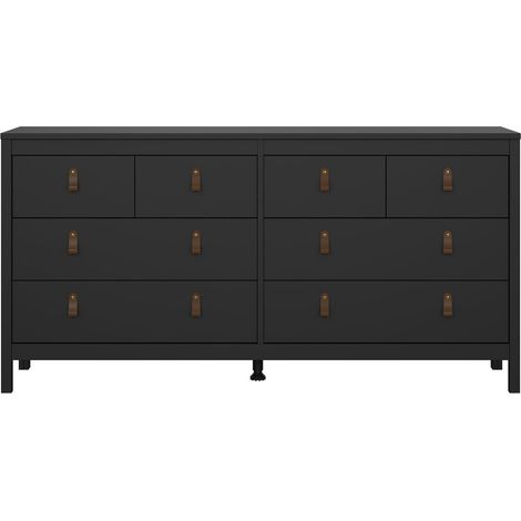 CALICOSY - Commode 8 tiroirs noir mat L159,6 cm - BARCELONE (1/5)