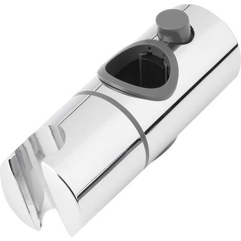 Staffa per doccia, diametro regolabile 24 mm, cromato + supporto per soffione doccia in ABS, facile installazione, adatta per asta doccia (1/4)